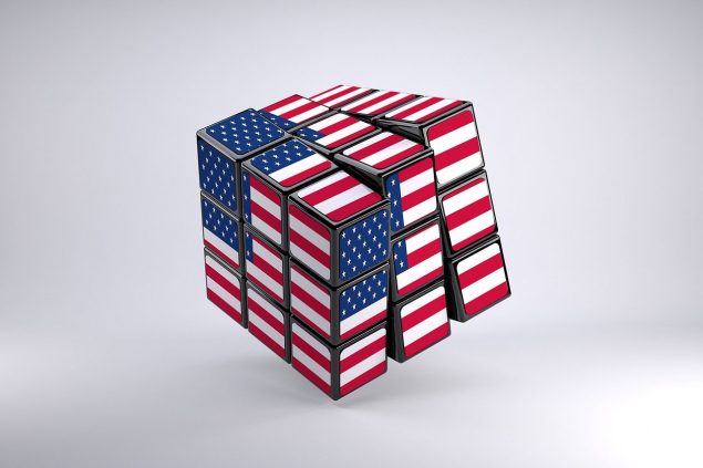 American Flag Rubik's cube