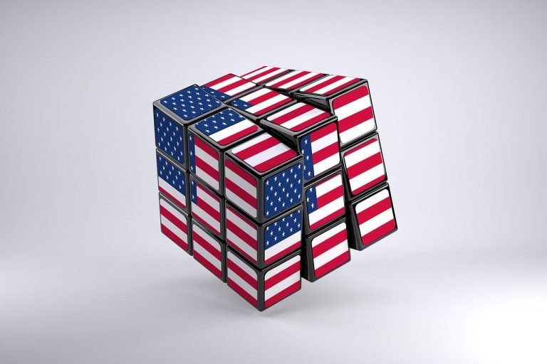 American Flag Rubik's cube